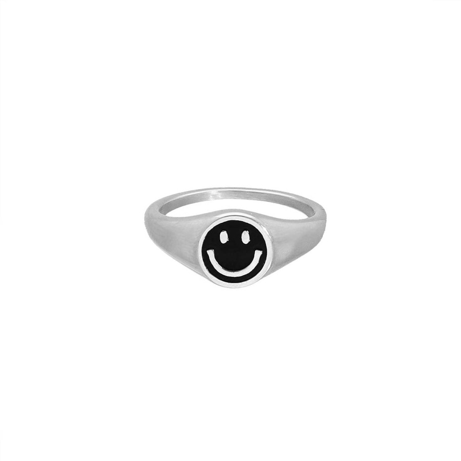 Ringen Finaste | Smiley Ring Zwart