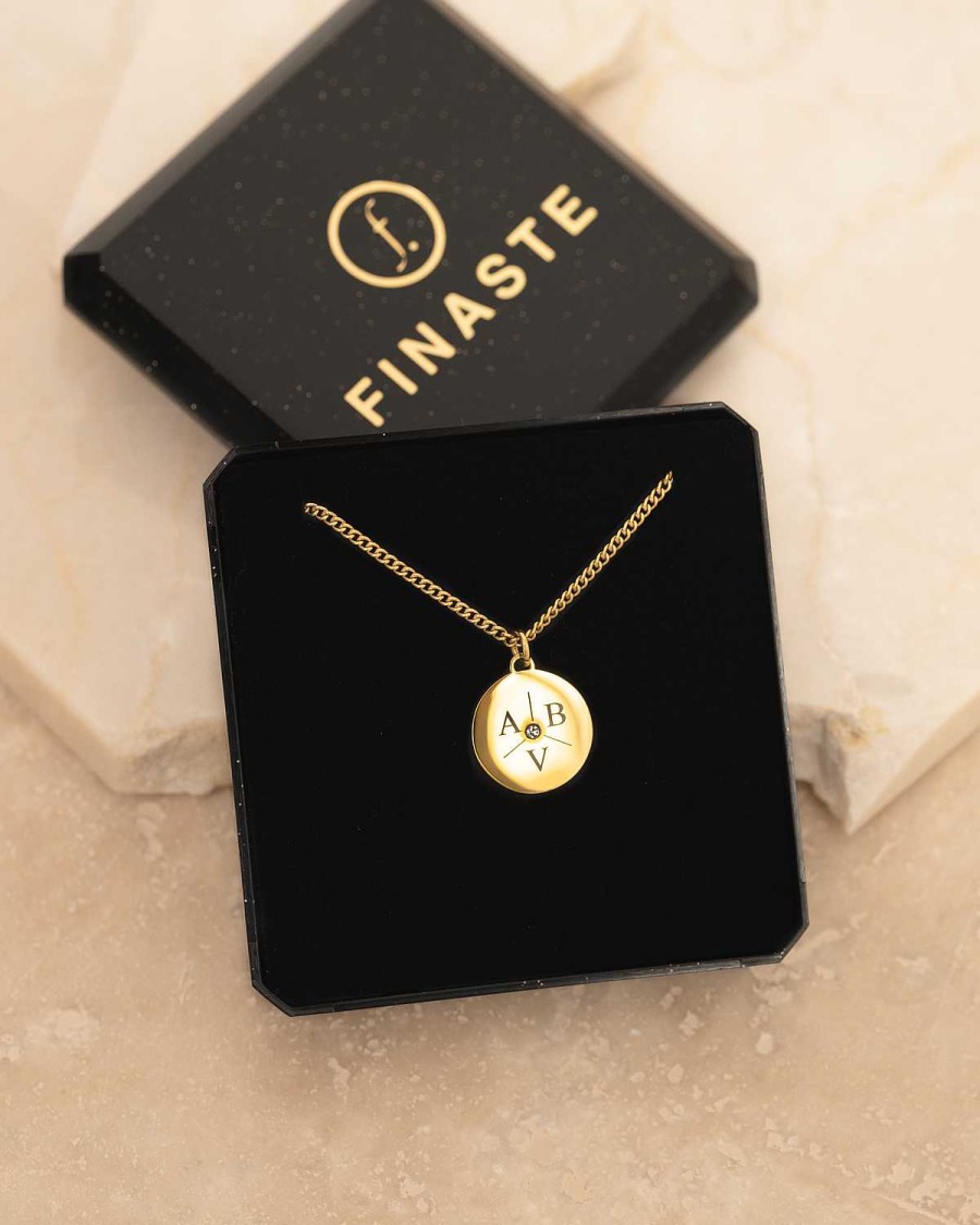 Kettingen Finaste | Ketting 3 Initials Exclusive Goudkleurig