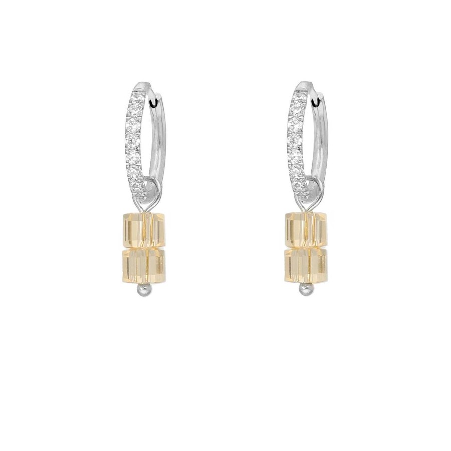 Oorbellen Finaste | Shiny Earrings Nude Stones