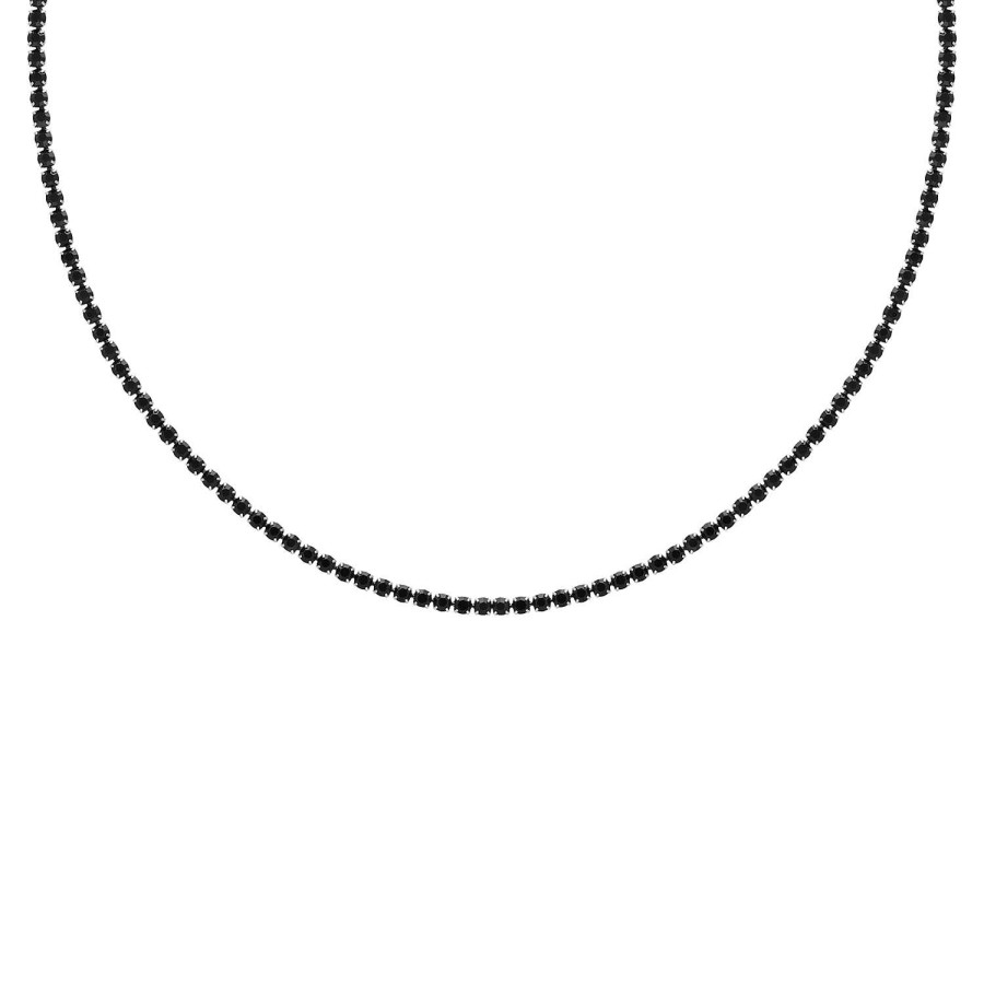 Kettingen Finaste | Tennis Necklace Black Stones