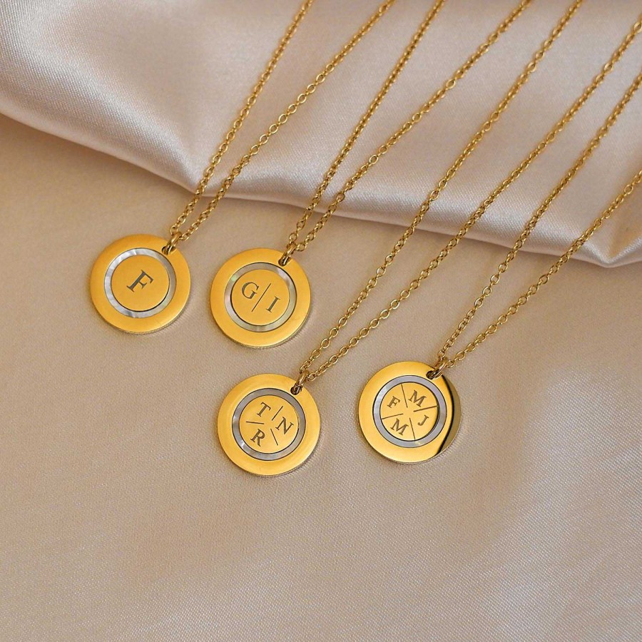 Kettingen Finaste | Ketting 4 Initials Luxury Kleur Goud