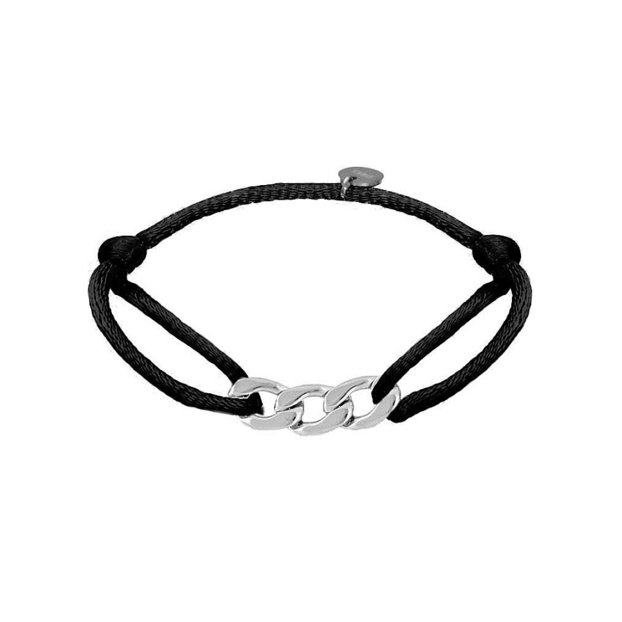 Armbanden Finaste | Satin Chain Armband Zwart