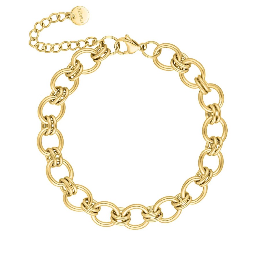 Enkelbandjes Finaste | Statement Anklet Round Chains Goldplated