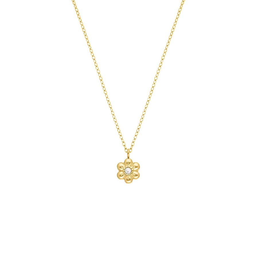 Kettingen Finaste | Necklace Daisy Pearl Goldplated