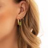 Oorbellen Finaste | Green Shell Earrings Goldplated