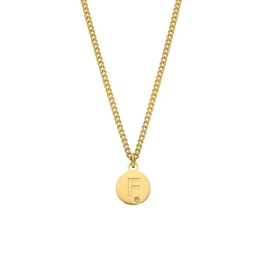 Kettingen Finaste | Shiny Initial Ketting Goudkleurig