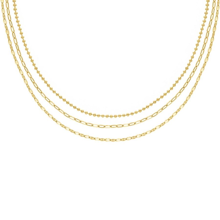 Kettingen Finaste | Triple Chain Necklace Goldplated