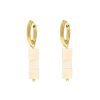 Oorbellen Finaste | Nude Earrings Square Stones Goldplated