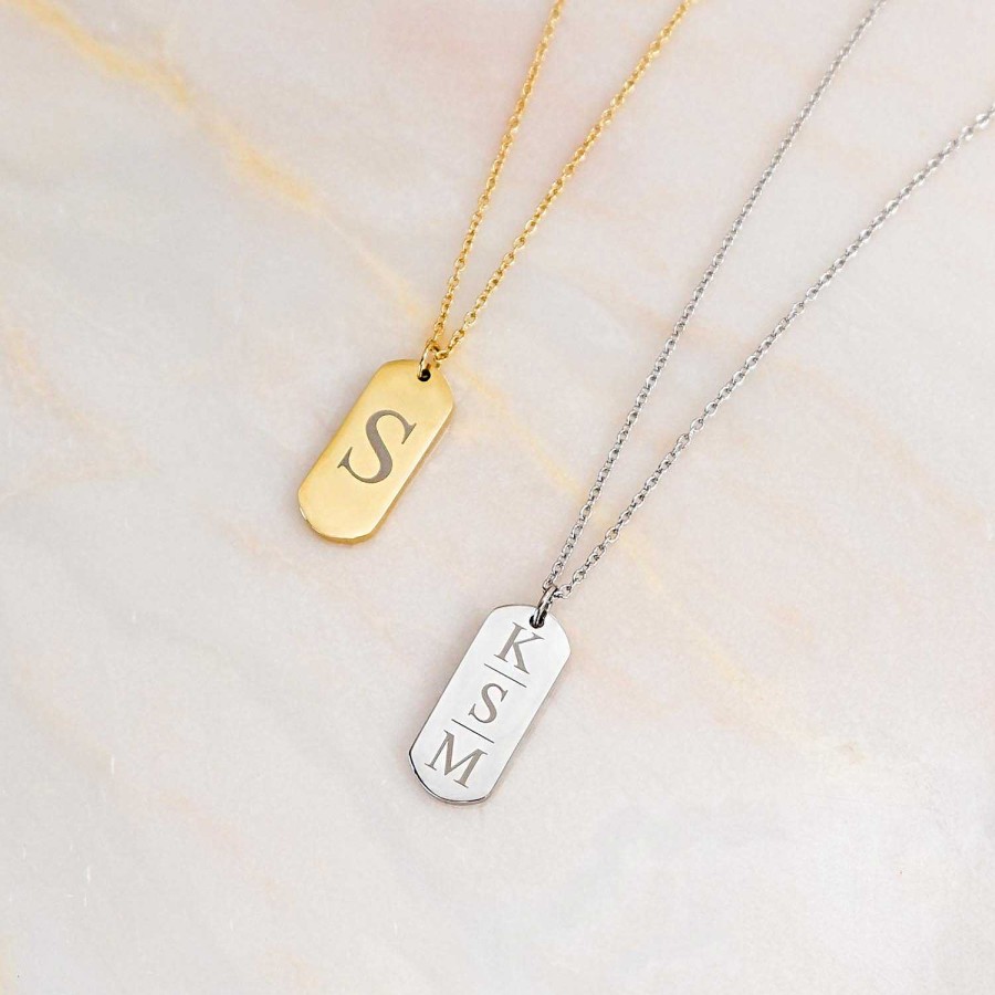 Kettingen Finaste | Bar Ketting Graveren 3 Letters