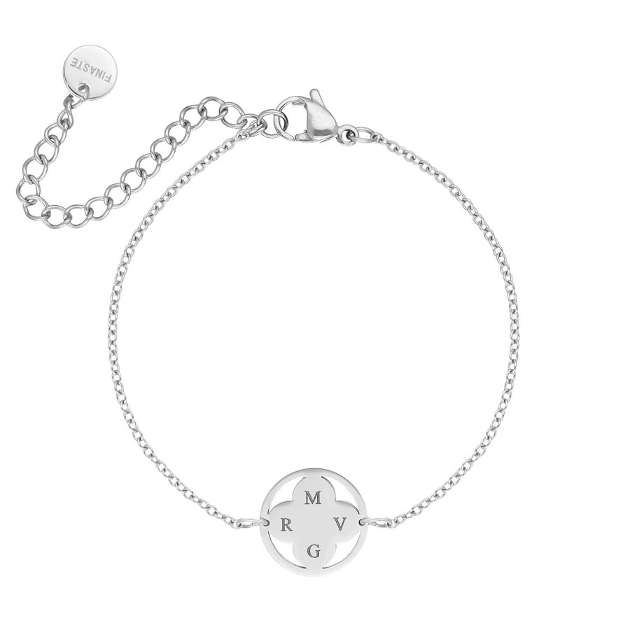 Armbanden Finaste | Clover Armband 4 Initials