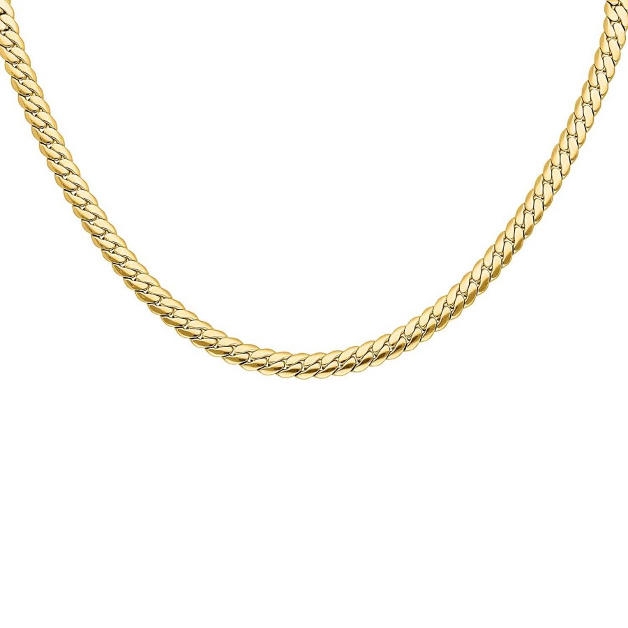 Kettingen Finaste | Ketting Platte Chain Goud Kleurig