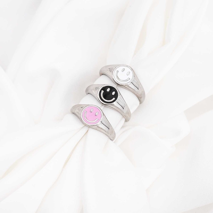 Ringen Finaste | Smiley Ring Zwart