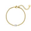 Armbanden Finaste | Armband Sparkle Marquise Goldplated