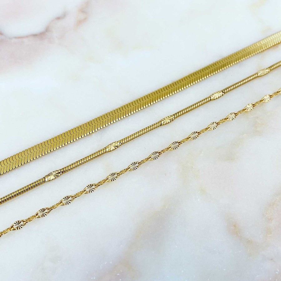 Kettingen Finaste | Fijne Gedraaide Choker Gold Plated