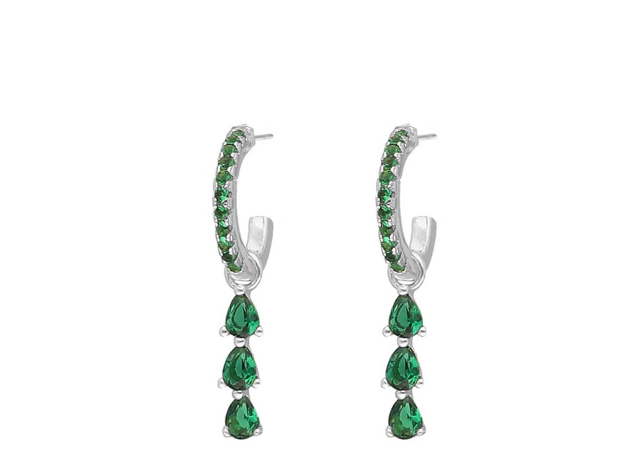 Oorbellen Finaste | Exclusive Emerald Drop Earrings