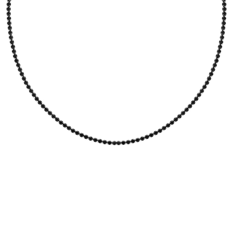 Kettingen Finaste | Tennis Necklace Black Stones