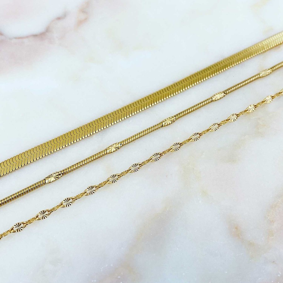 Kettingen Finaste | Fijne Gedraaide Choker Gold Plated