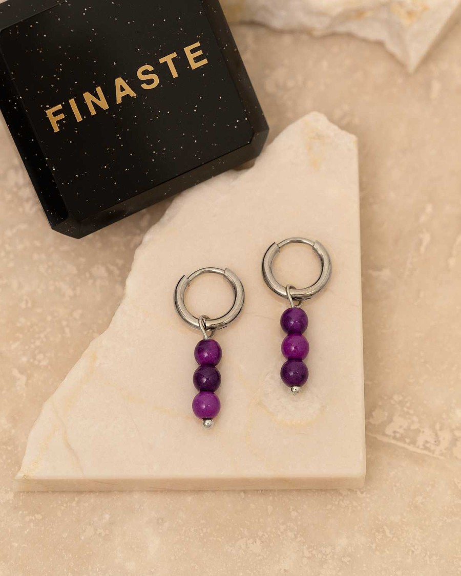 Oorbellen Finaste | Earrings Hot Purple