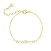 Armbanden Finaste | Bracelet Open Hearts Goldplated