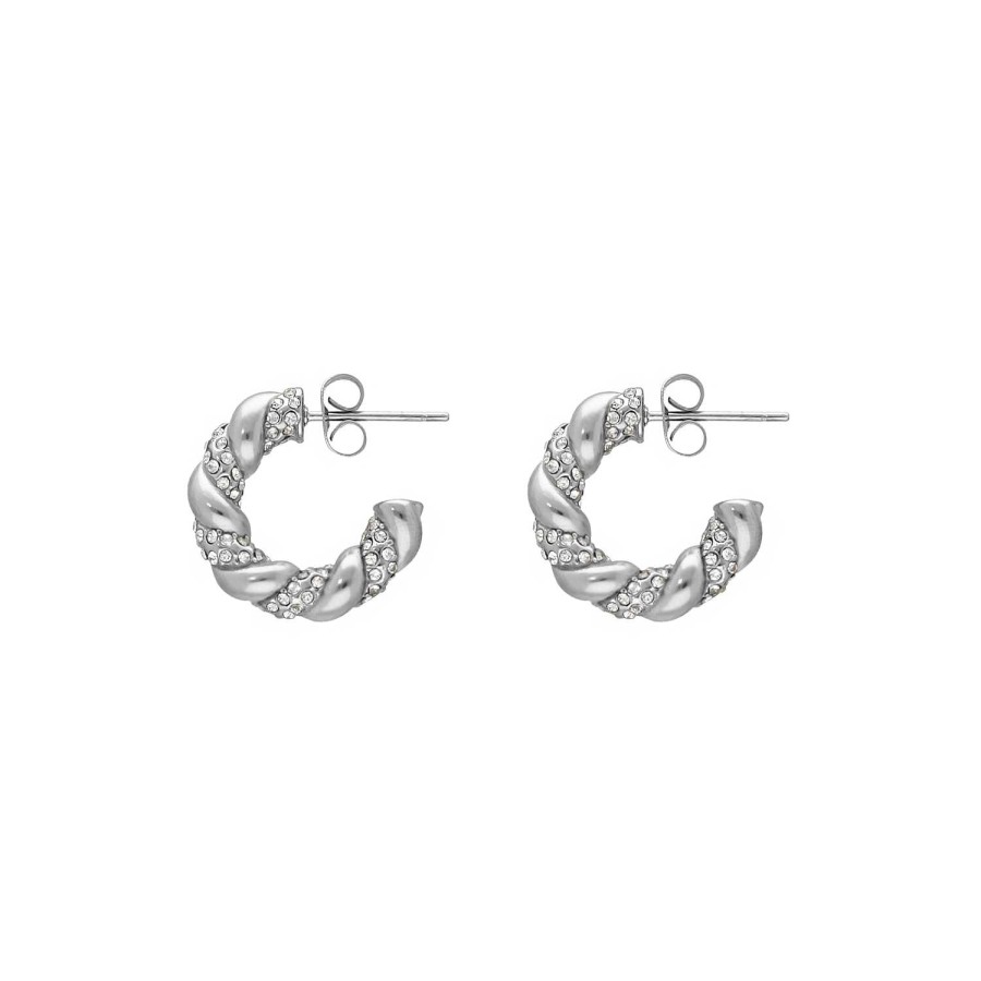 Oorbellen Finaste | Braided Stone Hoops