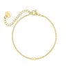 Armbanden Finaste | Initial Bracelet Mini Goldplated