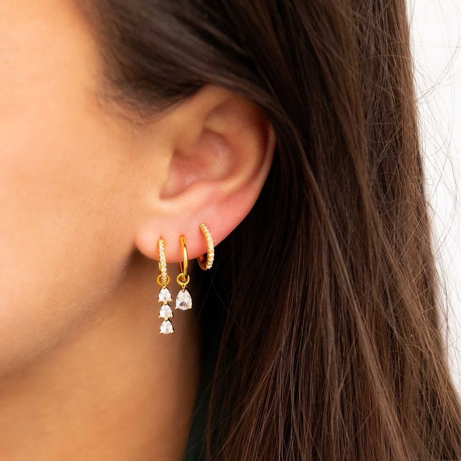 Oorbellen Finaste | Sparkly Little Hoops Goldplated