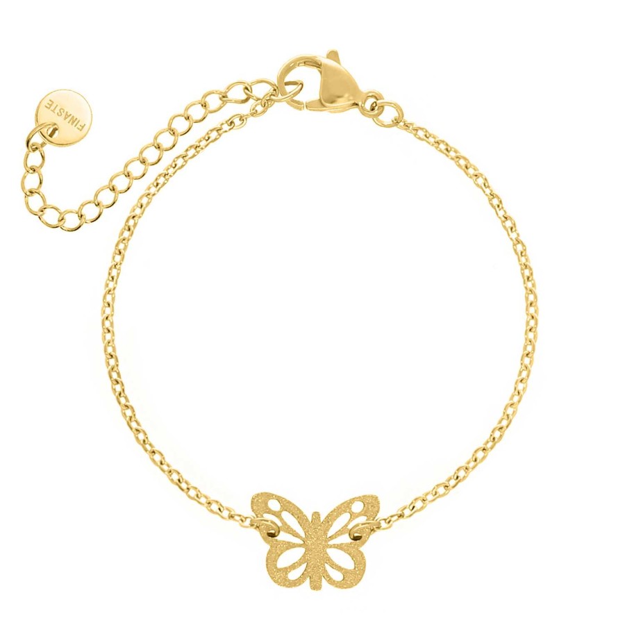 Enkelbandjes Finaste | Enkelbandje Butterfly Goldplated