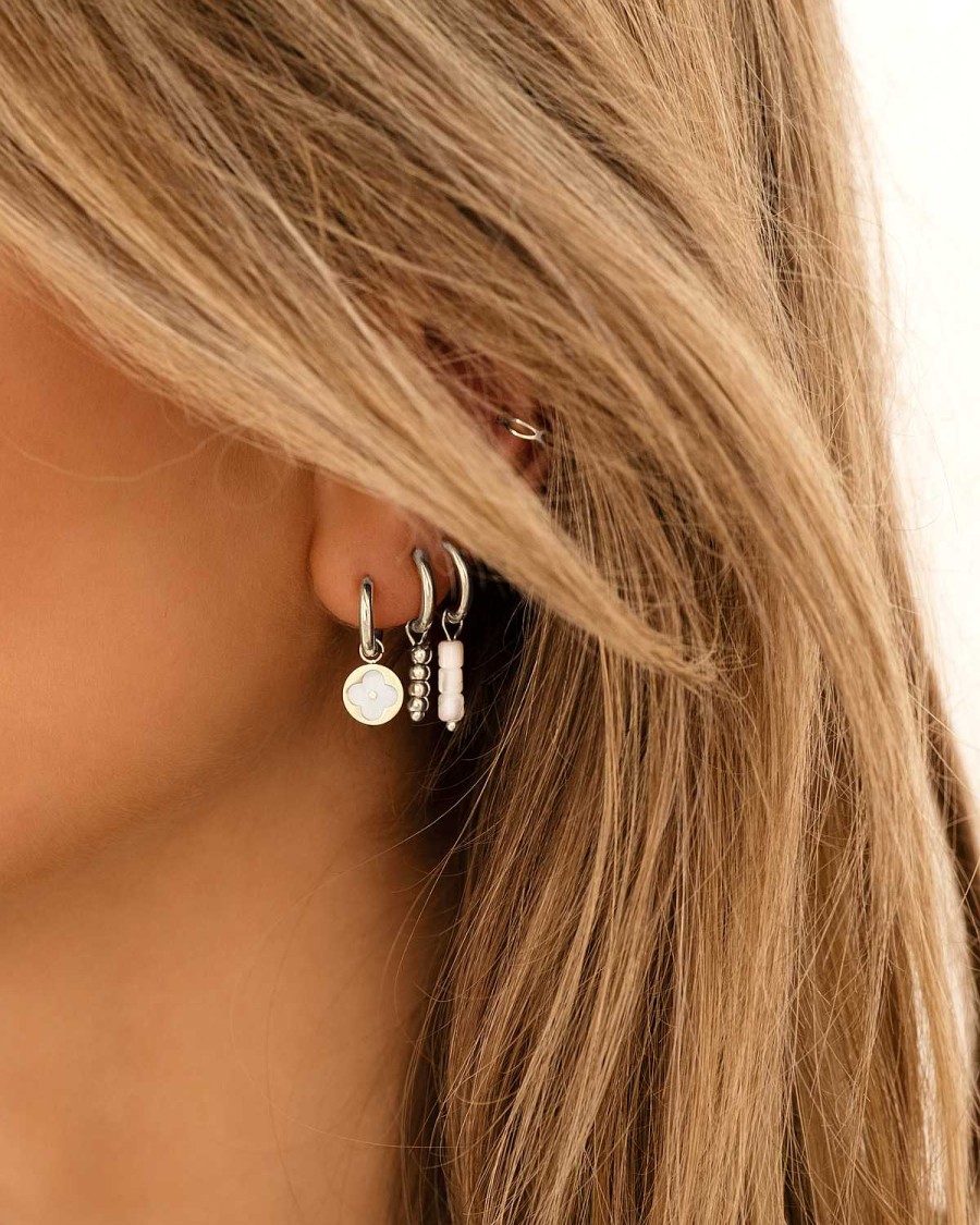 Oorbellen Finaste | White Clover Earrings