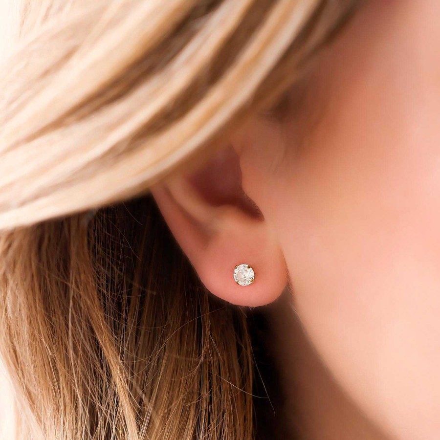 Oorbellen Finaste | Sparkle Stud Oorbellen Goud Kleurig