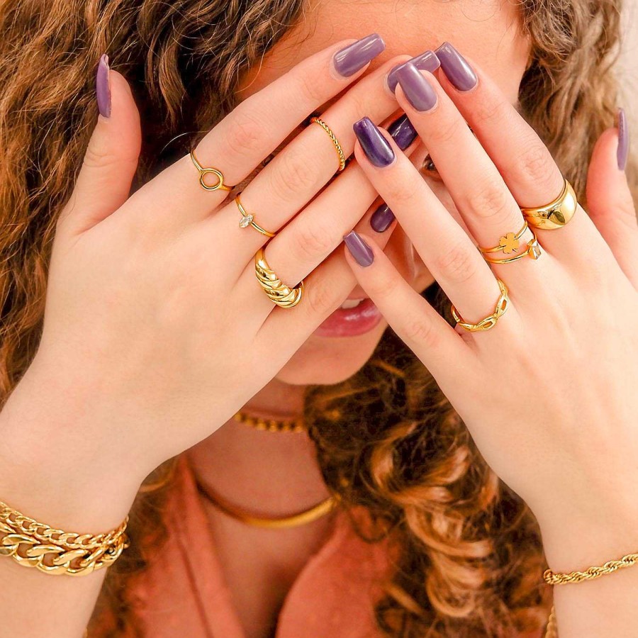 Ringen Finaste | Ring Chunky Chain Kleur Goud