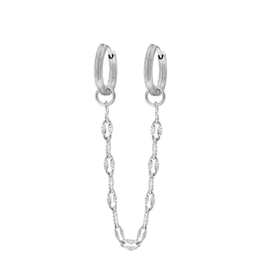 Oorbellen Finaste | Double Hoop Chain Oorbel