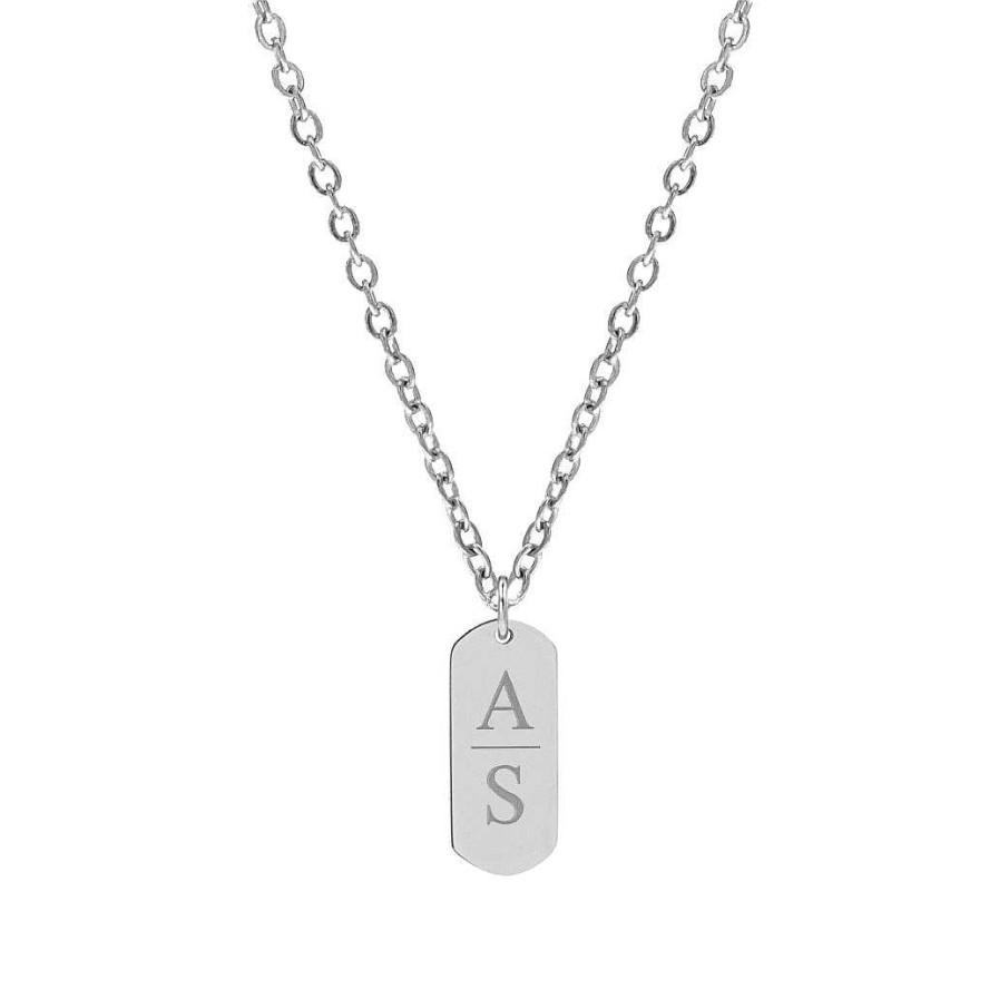 Kettingen Finaste | Graveerbare Bar Ketting 2 Letters