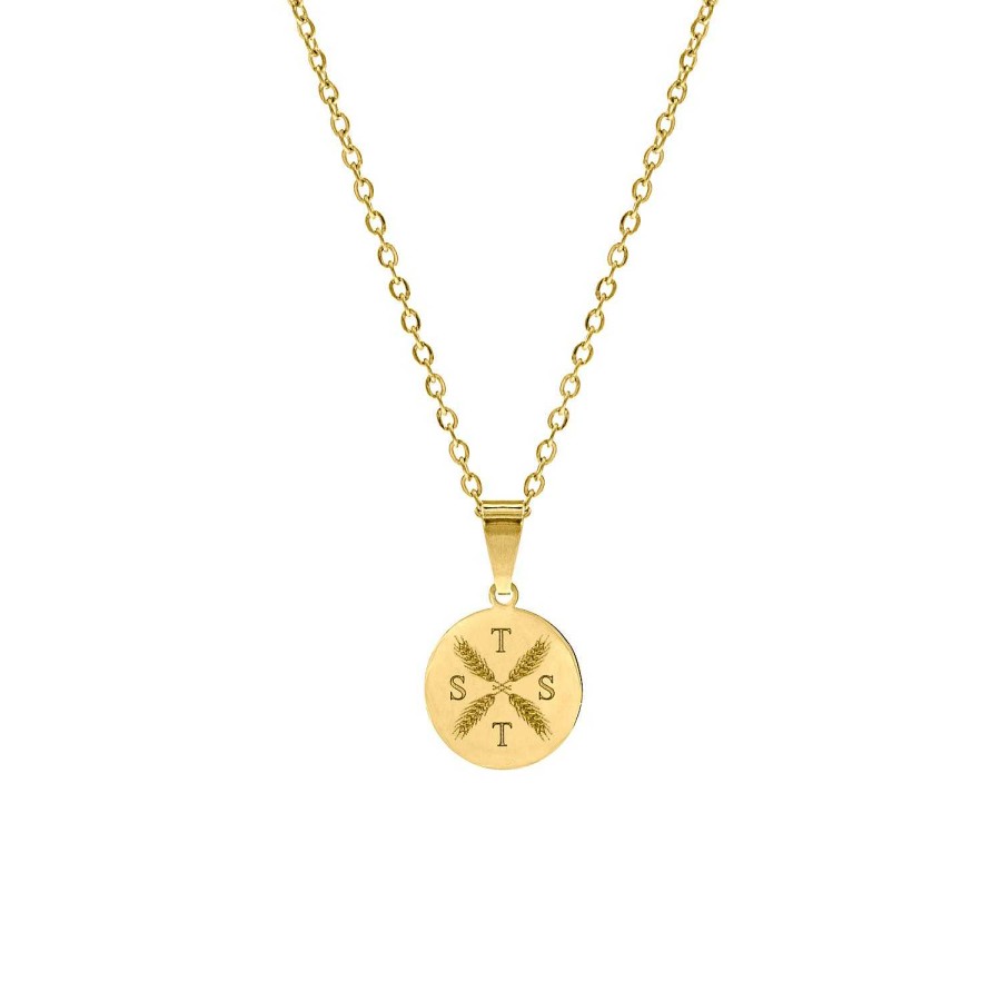 Kettingen Finaste | Ketting Vier Letters Goud Kleurig