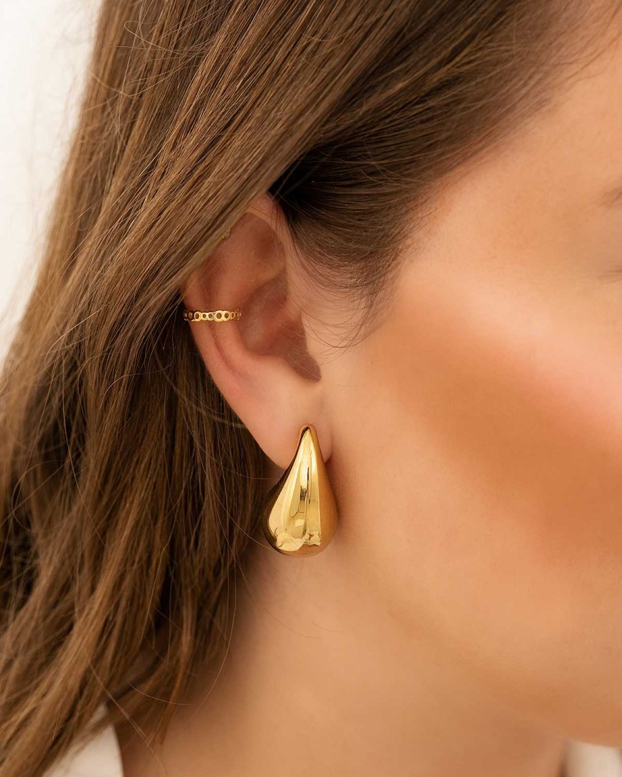 Oorbellen Finaste | Ear Cuff Bubbles Goldplated