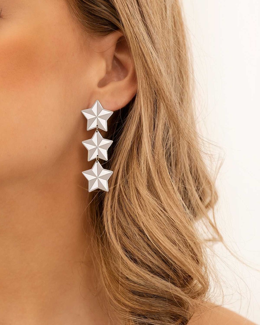 Oorbellen Finaste | Triple Star Earrings