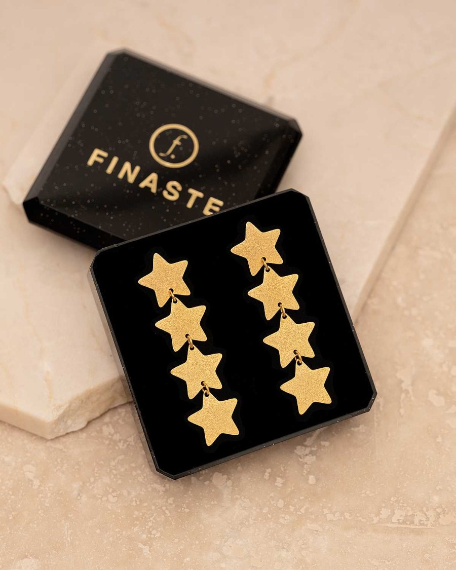 Oorbellen Finaste | Statement Star Earrings Goldplated