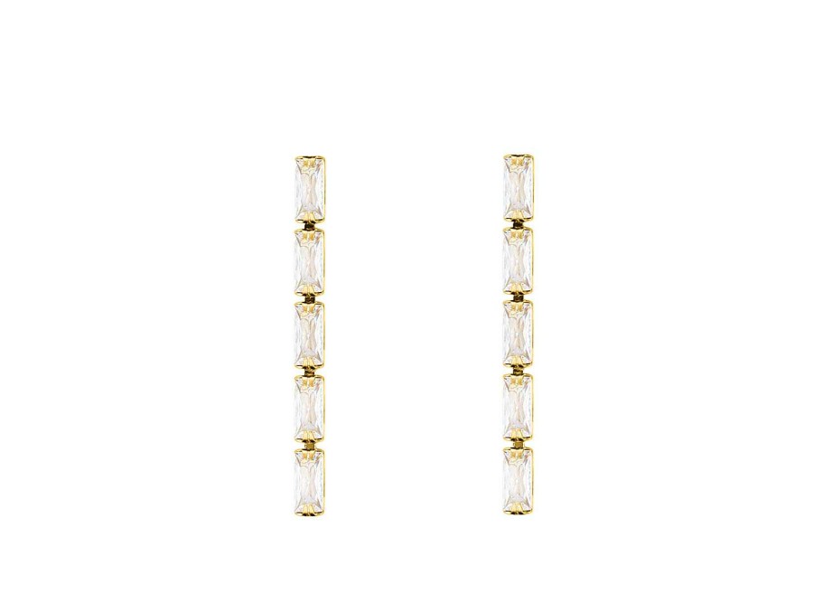 Oorbellen Finaste | Luxury Tennis Earrings Goldplated