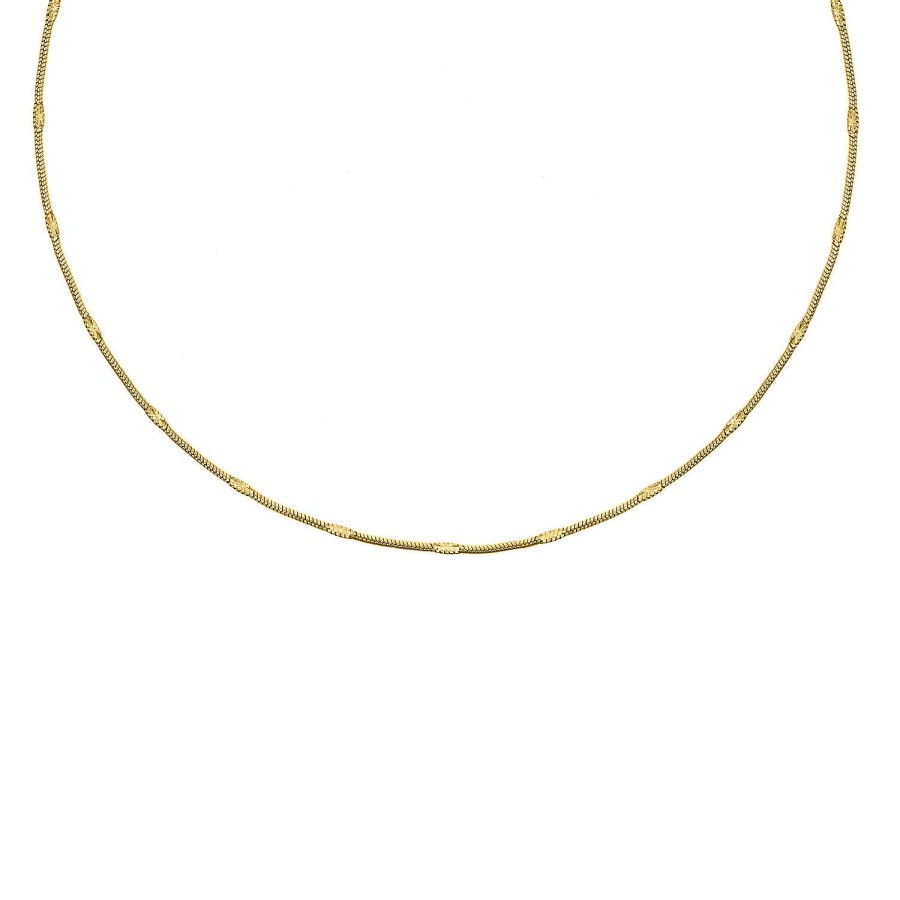 Kettingen Finaste | Fijne Gedraaide Choker Gold Plated