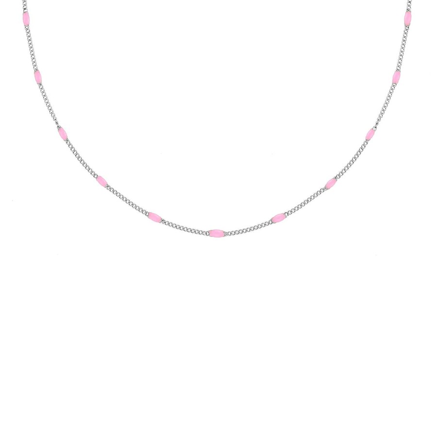 Kettingen Finaste | Ketting Met Roze Bolletjes