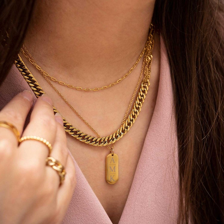 Kettingen Finaste | Minimalistische Chain Ketting Goud Kleurig