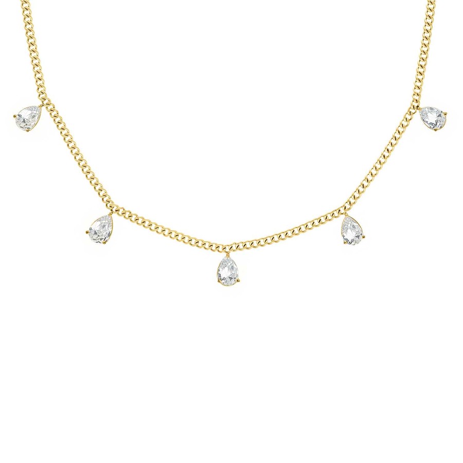 Kettingen Finaste | Ketting Sparkle Drops Goudkleurig