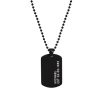 Kettingen Finaste | Dog Tag Ketting Met Naam En Datum Zwart