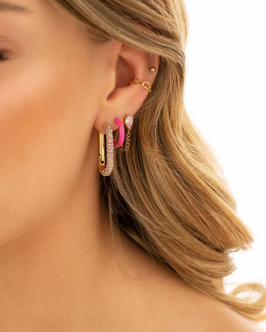 Oorbellen Finaste | Hot Summer Earrings Pink