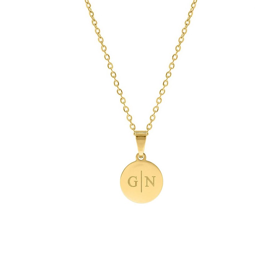 Kettingen Finaste | Initial Necklace 2 Letters Goudkleurig