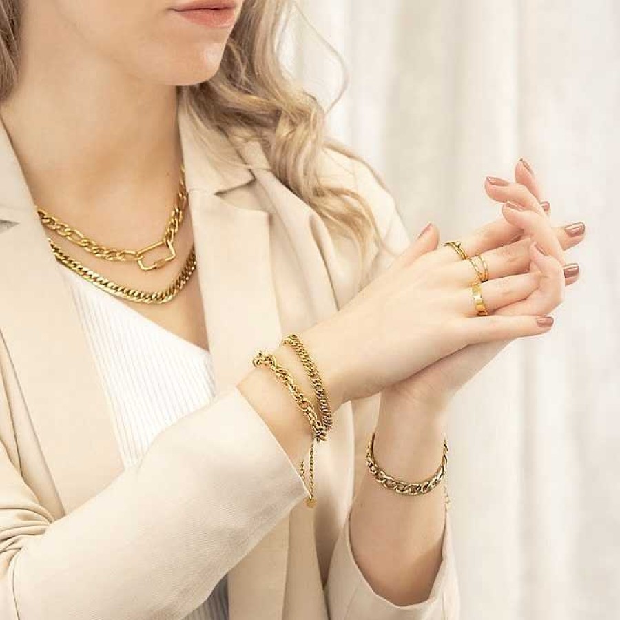 Ringen Finaste | Verstelbare Ring Chunky Kleur Goud