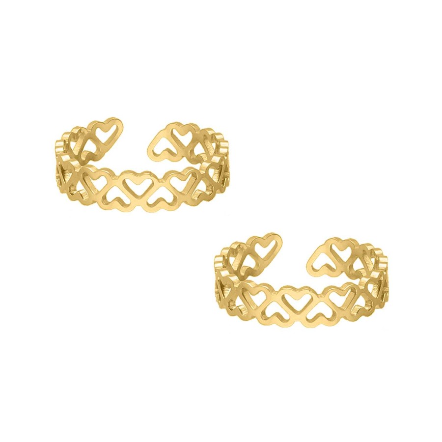 Ringen Finaste | Bff Ringen Little Hearts Goldplated