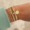 Armbanden Finaste | Armband 2 Initials Luxury Kleur Goud