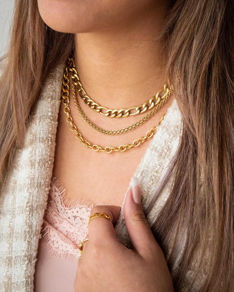 Kettingen Finaste | Schakelketting Chunky Goud Kleurig