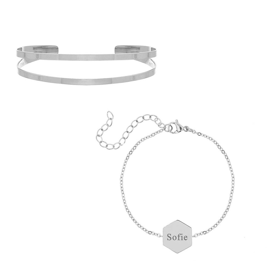 Sieraden Sets Finaste | Bangle Armparty Met Initialen