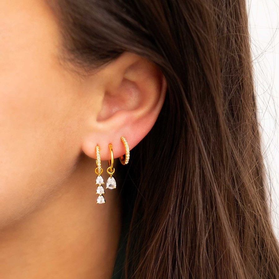 Oorbellen Finaste | Sparkly Little Hoops Goldplated